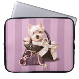 Westie valp i handväska laptop sleeve