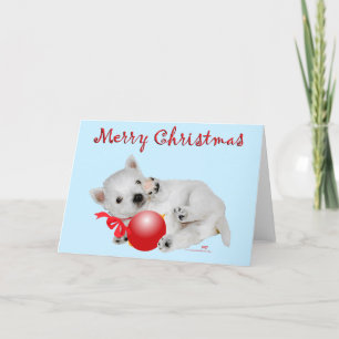 Westie-valp jul lekstund helgkort
