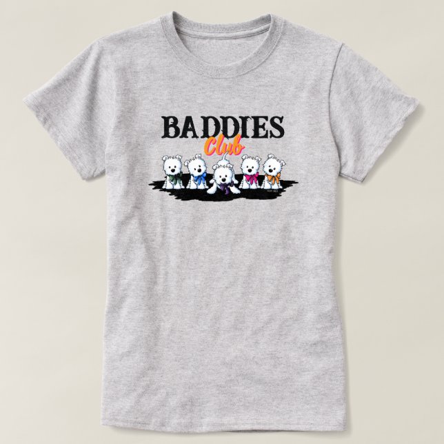 Westie-valpar 100% bomullströja t shirt (Design framsida)