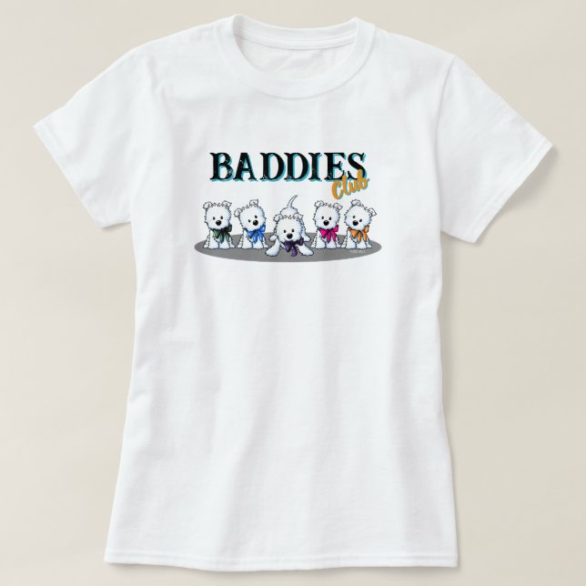Westie-valpar 100% bomullströja t shirt (Design framsida)