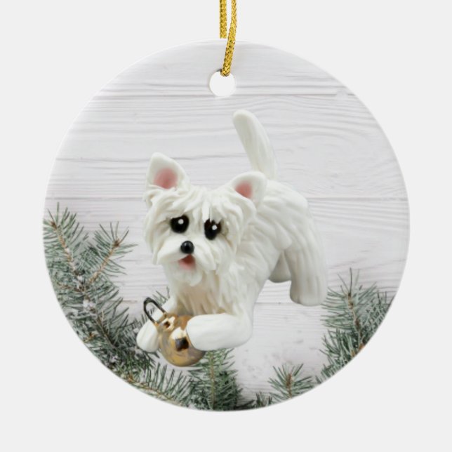Westie Väster Highland White Terrier Ornament (Framsidan)