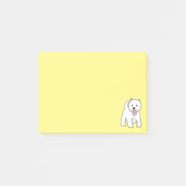 Westie Väster Highland White Terrier Post-it Block (Framsida)