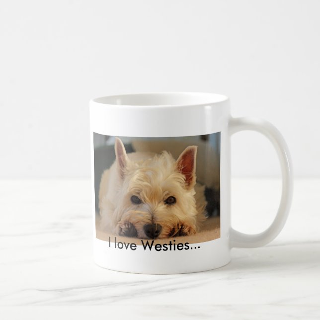 Westie (västra höglands- Terrier) hundmugg Kaffemugg (Höger)