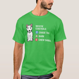 Westie Video Game Controls gift friend T Shirt