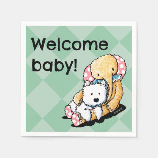 Westie Vintage Circus Friend Baby Shower Pappersservett