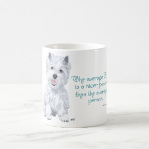 Westie-visdom - Den genomsnittliga hunden är en tr Kaffemugg