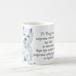 Westie Visdom - Svansar eller Tunga? Kaffemugg