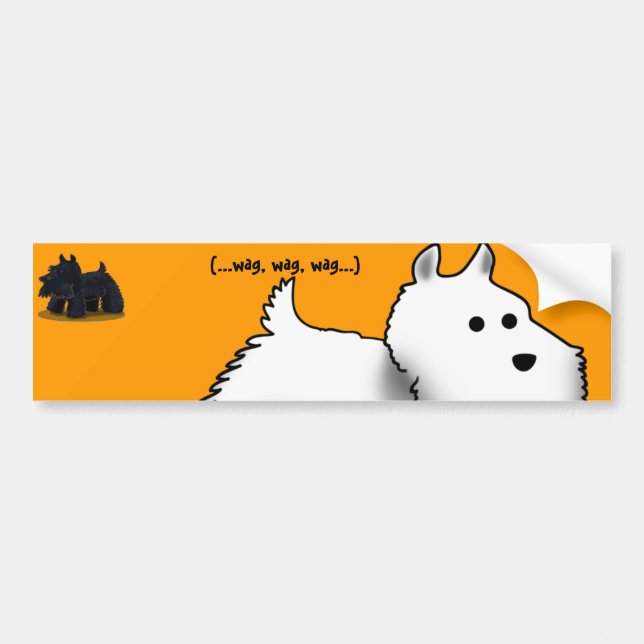 Westie (… wag, wag, wag…) bildekal (Framsidan)