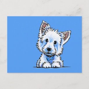Westie Wesley Vykort