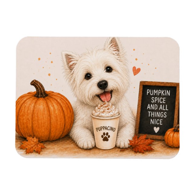 Westie West Highland White Terrier Magnet (Horisontell)