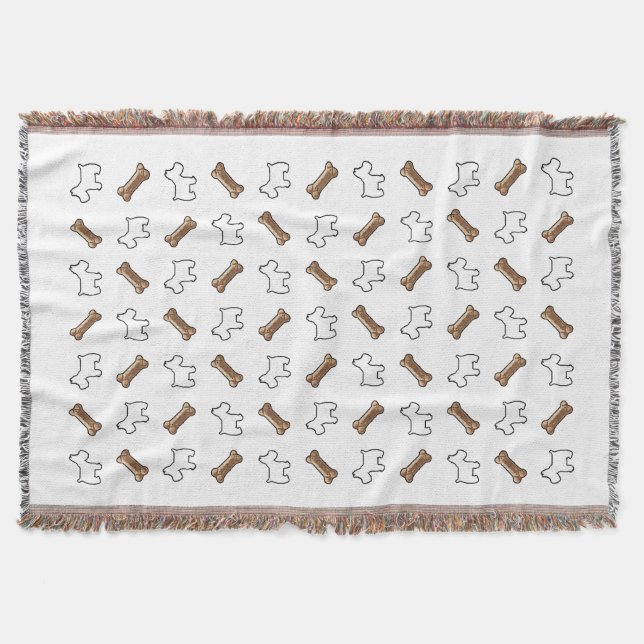 Westie Westies och hundkexar Filt (Framsidan)