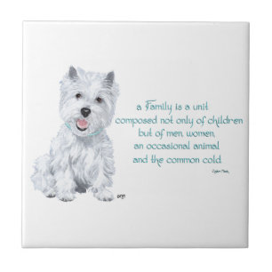 Westie Wisdom Keramisk Platta Kakelplatta