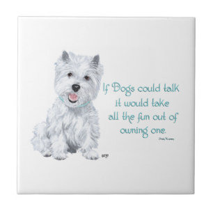 Westie Wisdom Keramisk Platta Kakelplatta