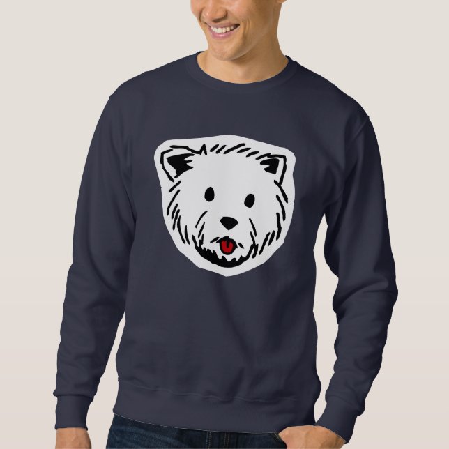 Westie Wooftröja Långärmad Tröja (Framsida)