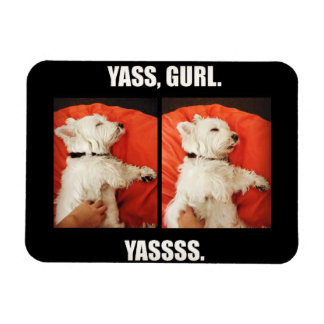 Westie Yass Gurl Funny Magnet
