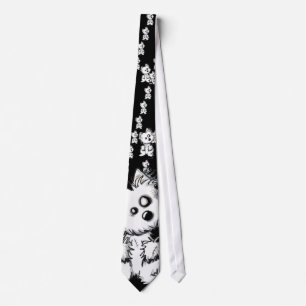 Westie Zombie Hund Neck Tie Slips