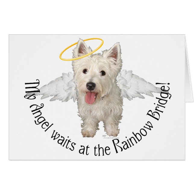 Westies Guardian Angels Hälsningskort (Framsidan Horizontal)