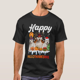 Westies Halloween Thanksgiving Hallothanksmas T Shirt