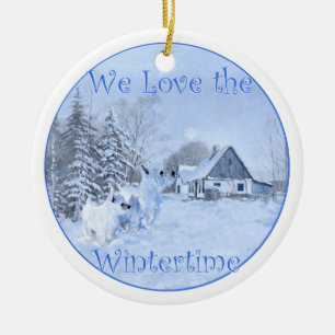 Westies julgranskrycke julgransprydnad keramik