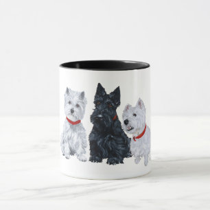 Westies och en Scottie Tillsammans Mugg