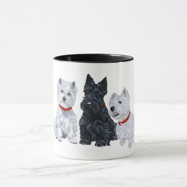 Westies och en Scottie Tillsammans Mugg (Center)
