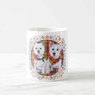 Westies på Tartan Kaffemugg
