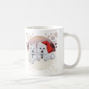 Westies på vintern kaffemugg