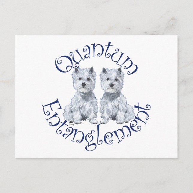 Westies Quantum Entanglement Vykort (Framsida)