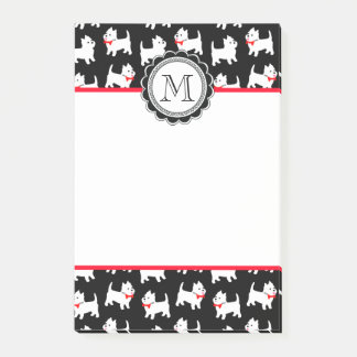 Westies Väster Highland White Terrier Mönster Post-it Block