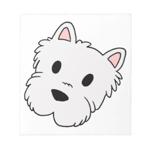 westietecknadhuvud anteckningsblock
