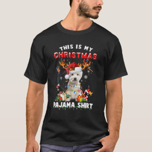 Westile julpajama söt Väster Highland White T Shirt