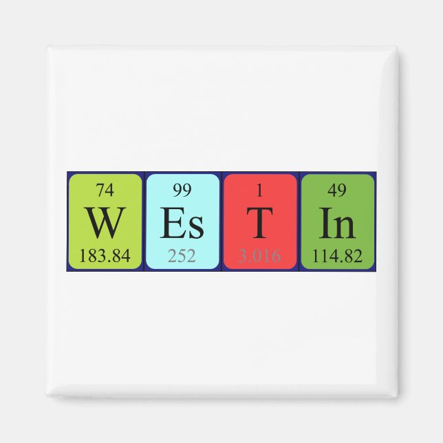 Westin periodisk magnet bord namn (Framsidan)