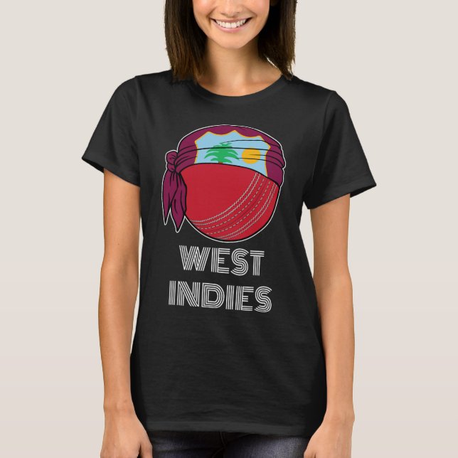 Westindisk crickettröja för fans Present västindie T Shirt (Framsida)