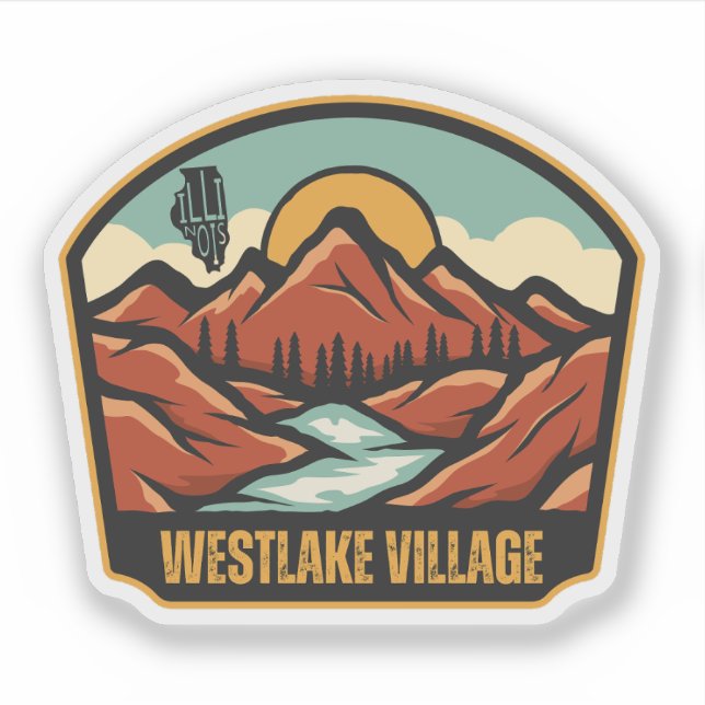 Westlake Village, Illinois Klistermärken (Framsida)