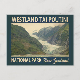 Westland Tai Poutini nationalpark Nya Zeeland Vykort