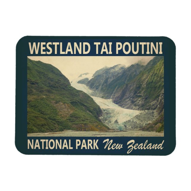 Westland Tai Poutini Nationalparken Nya Zeeland Magnet (Horisontell)