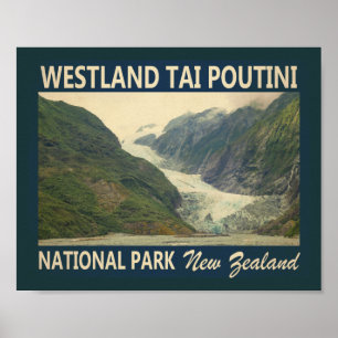 Westland Tai Poutini Nationalparken Nya Zeeland Poster