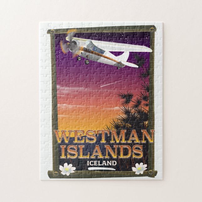 Westman Islands reseaffisch för Islandet Pussel (Vertikal)
