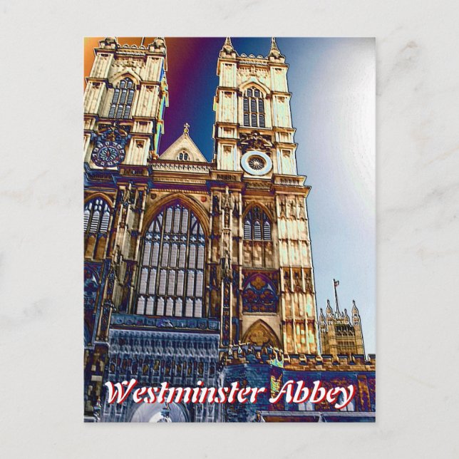 Westminister Abbey London UK-vykort Vykort (Framsida)