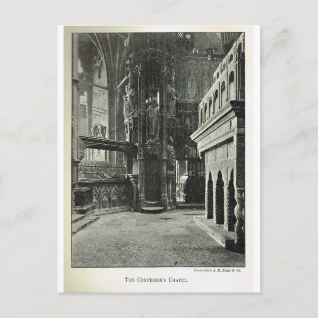 Westminster Abbey, Confessor's kapell 1904 Vykort (Framsida)