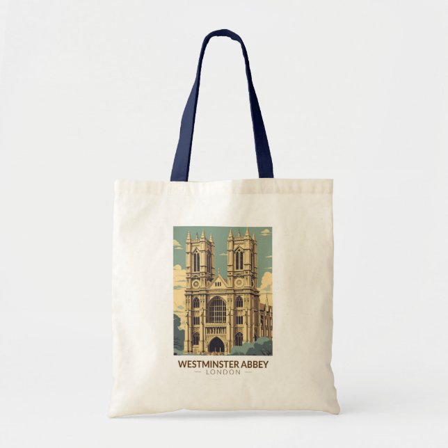 Westminster Abbey England Travel Art Vintage Tygkasse (Framsidan)
