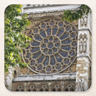 Westminster Abbey - fönstret Glas - Underlägg Papper Kvadrat
