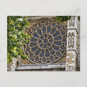 Westminster Abbey - Inneslutet glasfönster - vykor Vykort