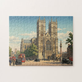 Westminster Abbey Japanese Woodblock Print Pussel