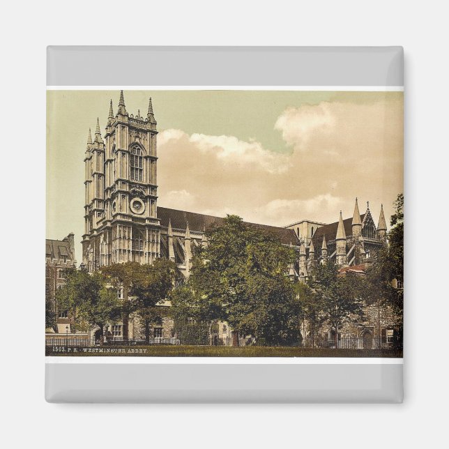 Westminster Abbey, London, England sällsynt Photoc Magnet (Framsidan)
