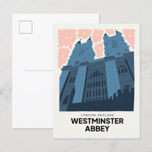 Westminster Abbey London Englands blommigt för res Vykort