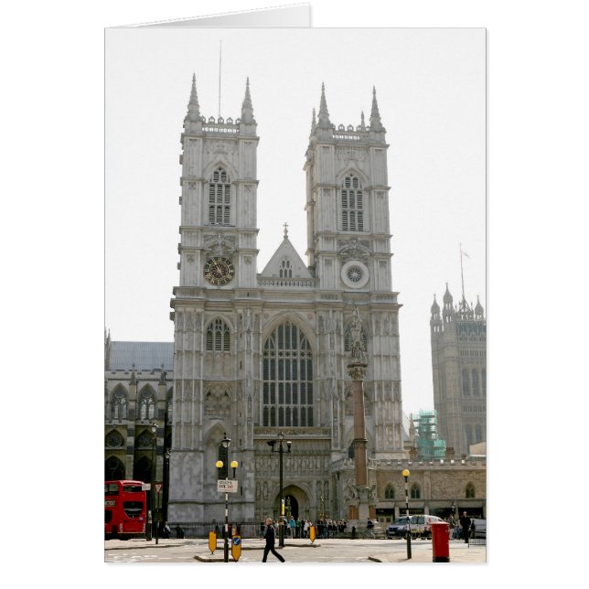 Westminster Abbey, London Hälsningskort (Framsidan)