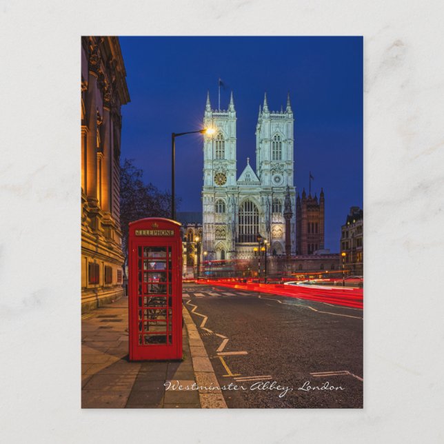 Westminster Abbey, London UK Postcard Vykort (Framsida)
