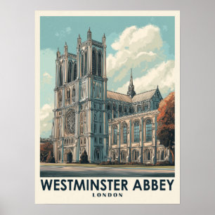 Westminster Abbey London Vintage resor Poster