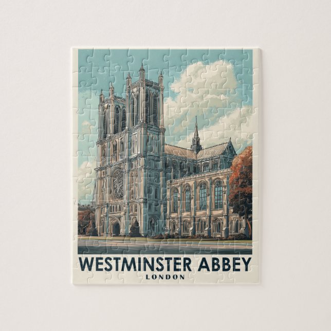 Westminster Abbey London Vintage resor Pussel (Vertikal)